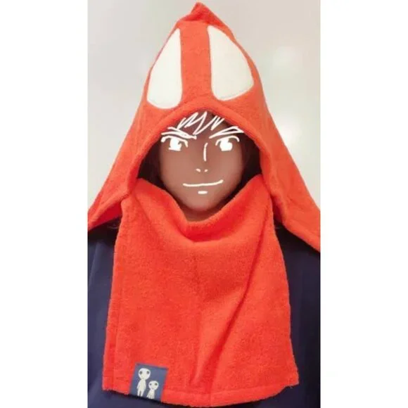 Princess Mononoke Village Ghibli Park San Mask Headdress & Ashitaka Hooded Towel - Picture 7 of 13